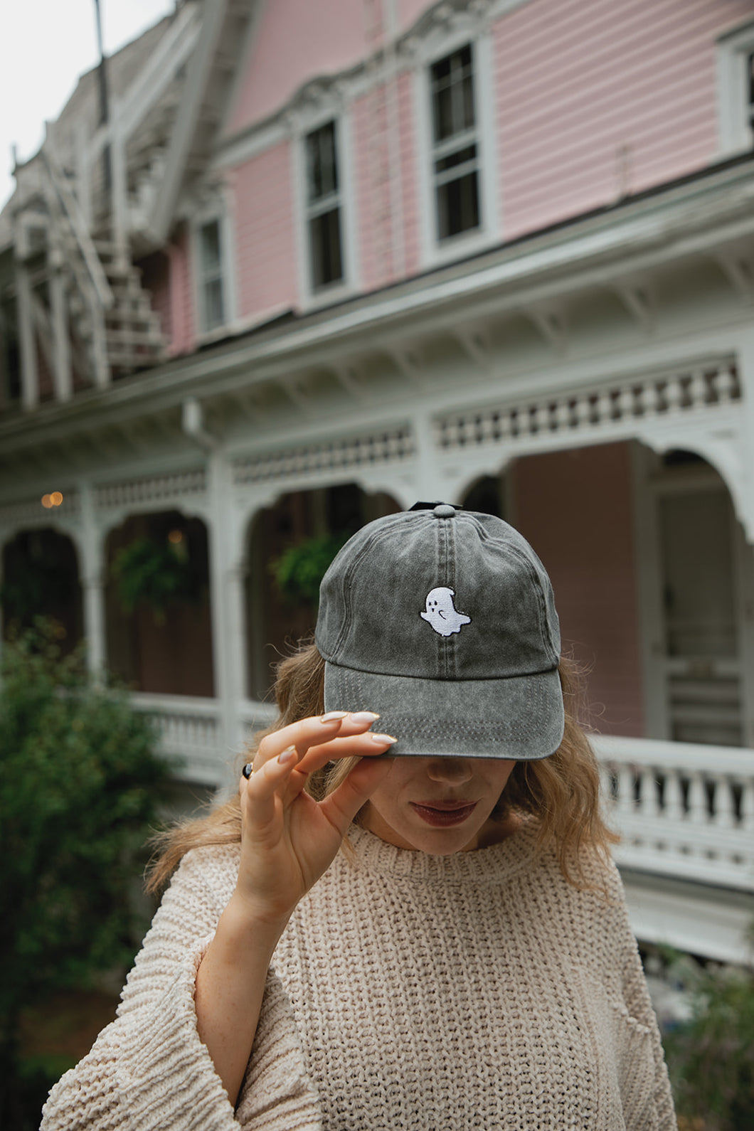 Little Ghost Embroidered  Dad Cap